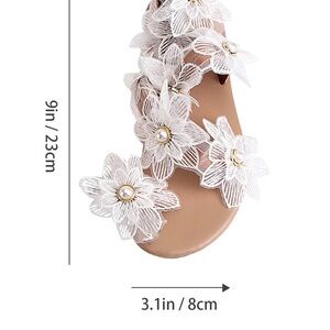 Chic Floral Women's Sandals with Pearls